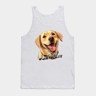 Yellow Lab Mom T-Shirt - Dog Lover Gift, Pet Parent Apparel Tank Top